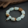 缅甸糯种俏色翡翠罗汉头单圈手串-红掌柜