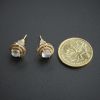 18K金镶冰种翡翠耳钉 - 红掌柜珠宝