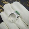 18K金镶翡翠冰糯种翠绿马鞍戒指 - 红掌柜珠宝