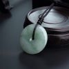 糯种淡绿翡翠平安扣吊坠 - 红掌柜