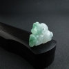 糯种飘绿翡翠羊吊坠 - 红掌柜