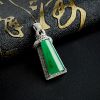 冰糯种满绿翡翠吊坠-红掌柜