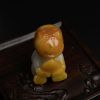 缅甸天然糯种黄翡翡翠吊坠-红掌柜