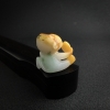 缅甸糯种飘黄翡翡翠猴子吊坠-红掌柜