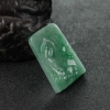 缅甸豆种飘翠翡翠悟道吊坠-红掌柜
