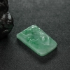 缅甸天然豆种飘翠翡翠吊坠-红掌柜