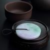 缅甸天然糯种翡翠平安扣吊坠-红掌柜