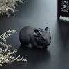 缅甸乌鸡种翡翠老鼠摆件-红掌柜