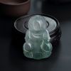 缅甸天然冰糯种翡翠观音吊坠-红掌柜