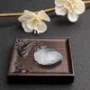 缅甸天然冰种翡翠吊坠-红掌柜