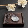 缅甸冰种翡翠猴子抱桃吊坠-红掌柜