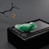 缅甸A货天然糯种飘翠翡翠鱼吊坠 - 红掌柜