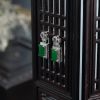18K镶天然冰糯种阳绿翡翠耳坠 - 红掌柜