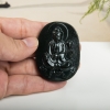 天然山料和田黑青玉大势至吊坠-红掌柜