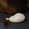 天然和田玉瑞兽吊坠 - 红掌柜