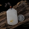 山流水料羊脂白玉山水意境挂坠-红掌柜
