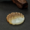 俄罗斯俏色和田玉孔雀吊坠 - 红掌柜