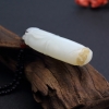 俄料白玉竹节吊坠 - 红掌柜