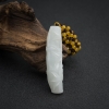 俄料白玉山料竹节吊坠 - 红掌柜