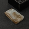 俄料和田玉老虎吊坠-红掌柜