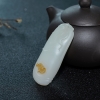 山料和田白玉竹节吊坠-红掌柜