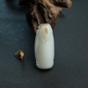 山料俏色和田玉竹节吊坠-红掌柜