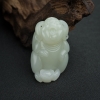 俄料青白玉山料招财猪吊坠-红掌柜