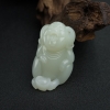 俄料青白玉山料招财猪吊坠-红掌柜