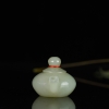 和田白玉把把胡手把件-红掌柜