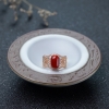日本天然阿卡牛血红珊瑚戒指-红掌柜
