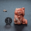 天然台湾MOMO珊瑚招财猫摆件-红掌柜
