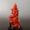 日本天然红珊瑚观音摆件-红掌柜