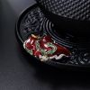 天然阿卡黑料牛血红珊瑚吊坠 - 红掌柜