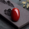 日本天然阿卡正红珊瑚蛋面形戒面-红掌柜