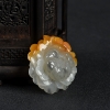 山料俏色黄龙玉国色天香吊坠-红掌柜