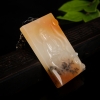山料俏色黄龙玉水草花佛吊坠-红掌柜