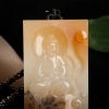 天然山料俏色黄龙玉水草花吊坠-红掌柜