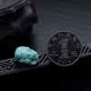 高瓷浅蓝绿松石貔貅吊坠-红掌柜
