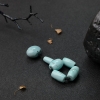 铁线浅蓝绿松石桶珠套装配件-红掌柜