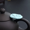 湖北天然中高瓷铁线浅蓝绿松石吊坠-红掌柜