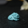 高瓷铁线蓝绿松石貔貅吊坠-红掌柜