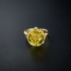 银镶金珀玫瑰花戒指-红掌柜