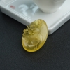 鸡油黄金绞蜜灵兔吉瑞吊坠-红掌柜