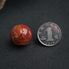天然火焰纹南红圆珠-红掌柜