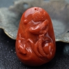 天然南红连年有余吊坠-红掌柜