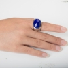 天然阿富汗蓝色青金石戒指-红掌柜