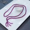 巴西天然紫色石榴石珠链-红掌柜