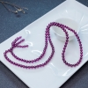 天然紫色石榴石珠链-红掌柜