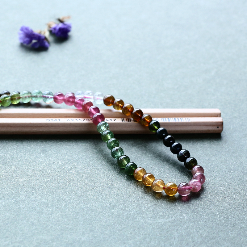 彩虹碧玺长链 - 红掌柜珠宝