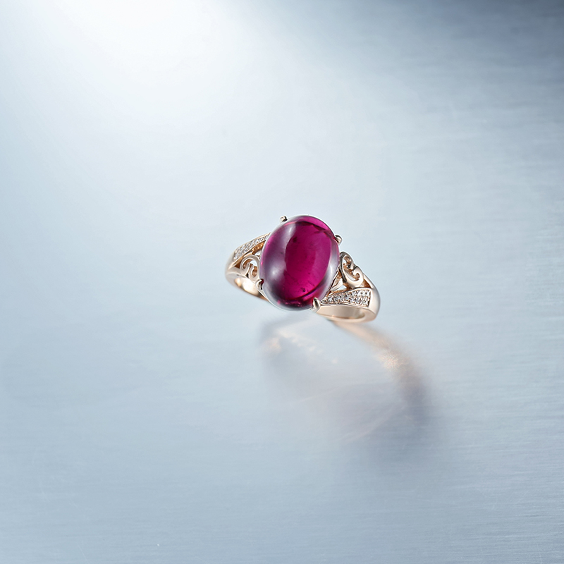 18k碧玺戒指-红掌柜